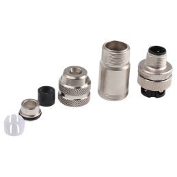 1 pcs - binder Circular Connector, 4 Contacts, Cable Mount, M12 Connector, Socket, Male, IP67, 713 Series