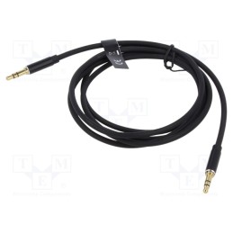 10 pcs : BAWBF - Cable, Jack 3.5mm 3pin plug,both sides, 1m, Plating: gold-plated