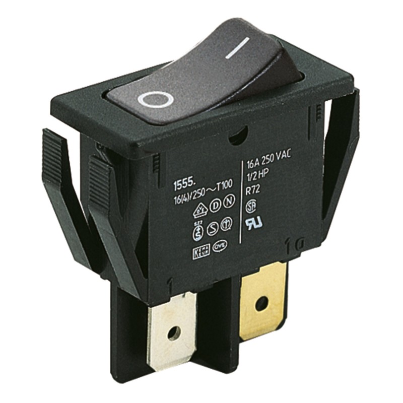 1 pcs - Marquardt DPST, On-None-Off Rocker Switch Panel Mount