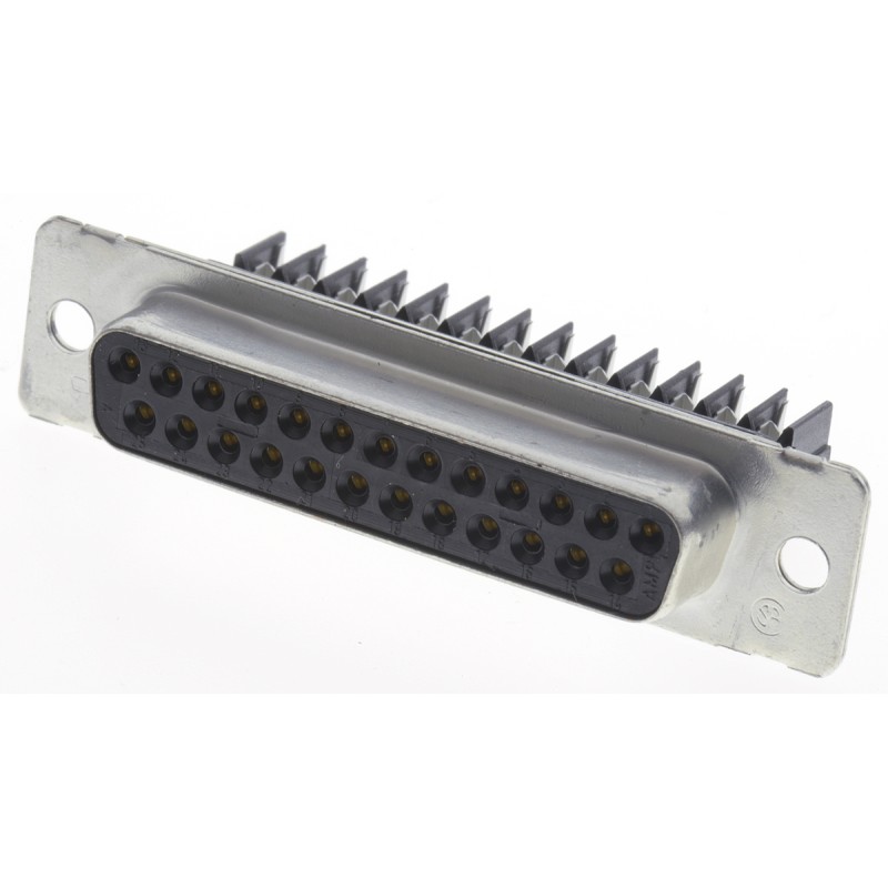 1 pcs - TE Connectivity Amplimite HDE-20 25 Way Cable Mount D-sub Connector Socket, 2.76mm Pitch