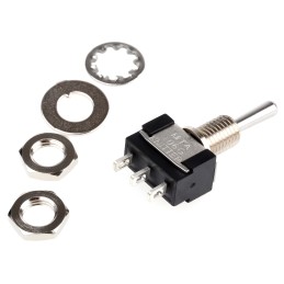 1 pcs - KNITTER-SWITCH Toggle Switch, Panel Mount, (On)-Off-(On), SPDT, Solder Terminal
