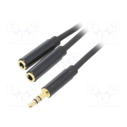 10 pcs : BBSBY - Cable, Jack 3.5mm 3pin socket x2,Jack 3.5mm 3pin plug, 0.3m
