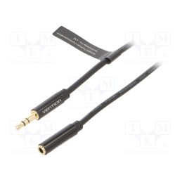 10 pcs : BBZBG - Cable, Jack 3.5mm socket,Jack 3.5mm plug, 1.5m, black, PVC