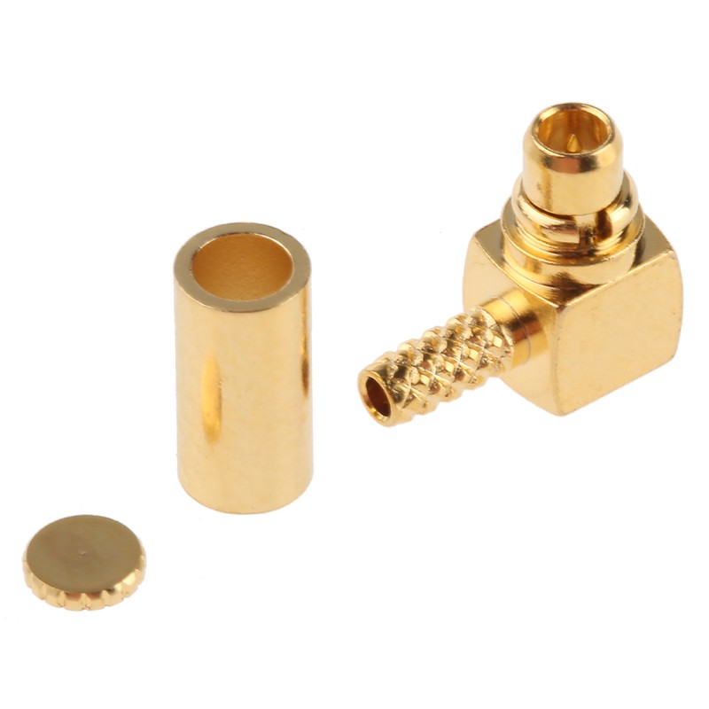 1 pcs - TE Connectivity 50Ω Right Angle Cable Mount MMCX Connector, Plug, Solder Termination, RG178