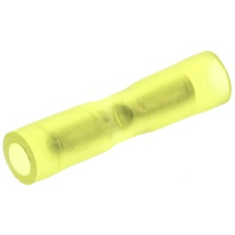 20 pcs - 321026 TE Connectivity, PLASTI-GRIP Butt Splice Connector, Yellow, Insulated, Tin 26 - 22 AWG
