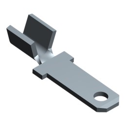 50 pcs - 62122-1 TE Connectivity FASTON .110 Uninsulated Male Spade Connector, Tab, 2.79 x 0.51mm Tab Size, 0.3mm² to 0.8mm²