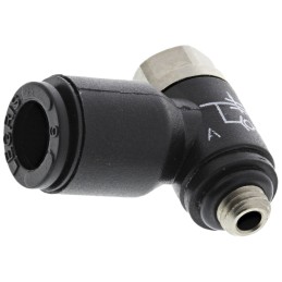 1 pcs - Legris 7010 Series Threaded Flow Regulator, M5 x 0.8 Male Inlet Port x 6mm Tube Outlet Port