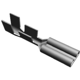 100 pcs - 42068-1 TE Connectivity FASTON .110 Uninsulated Female Spade Connector, Receptacle, 2.79 x 0.51mm Tab Size, 0.3mm² to 