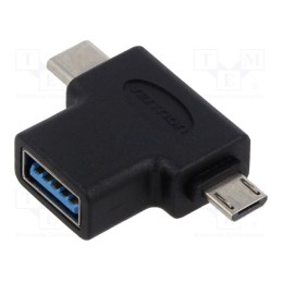 10 pcs : CDIB0 - Adapter, OTG,USB 3.0, USB A socket,USB B micro plug,USB C plug