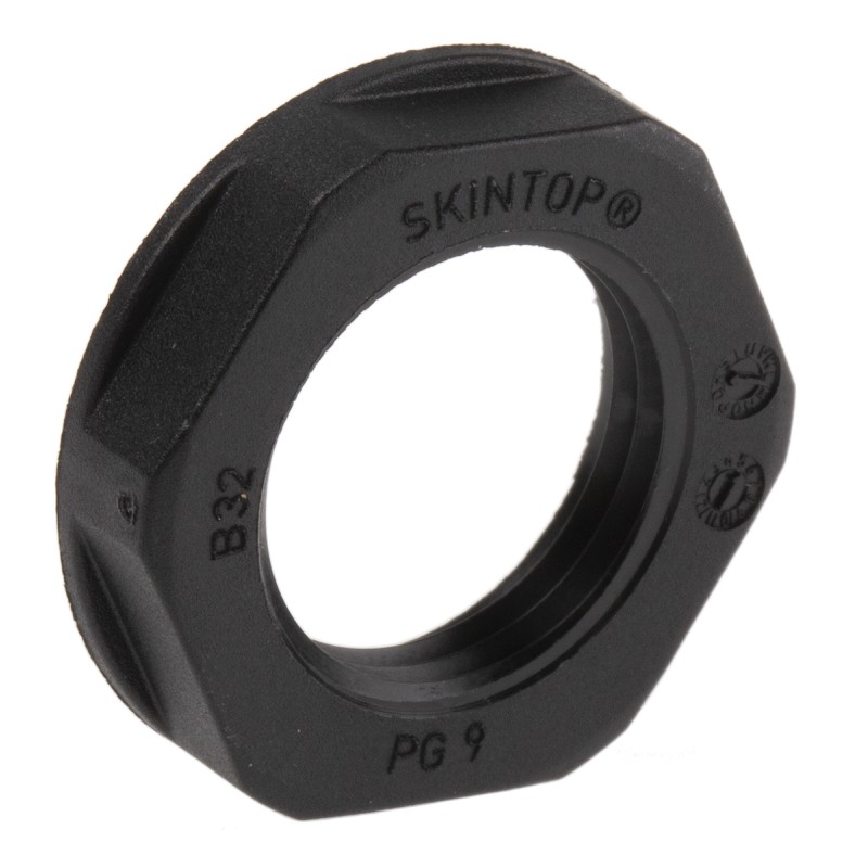 20 pcs - 53019210 Lapp Black Fibreglass PA Cable Gland Locknut, PG9 Thread, IP68