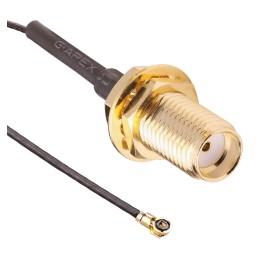 1 pcs - TE Connectivity Female MHF4 to Male SMA Coaxial Cable, 100mm, UFL Coaxial, Terminated