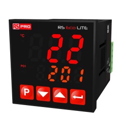 1 pcs - RS PRO Panel Mount On/Off Temperature Controller, 48 x 48mm, 2 Output Relay, 10 - 30 V dc Supply Voltage