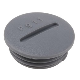 50 pcs - HPP11 SL080 Alpha Wire Blanking Plug, PG11, Chloroprene Rubber (O-Ring/Seal), Polyamide, 22mm Diameter, Threaded