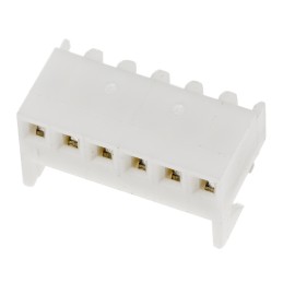 5 pcs - Molex KK 254 Series Right Angle Through Hole Mount PCB Socket, 6-Contact, 1-Row, 2.54mm Pitch, Solder Termination