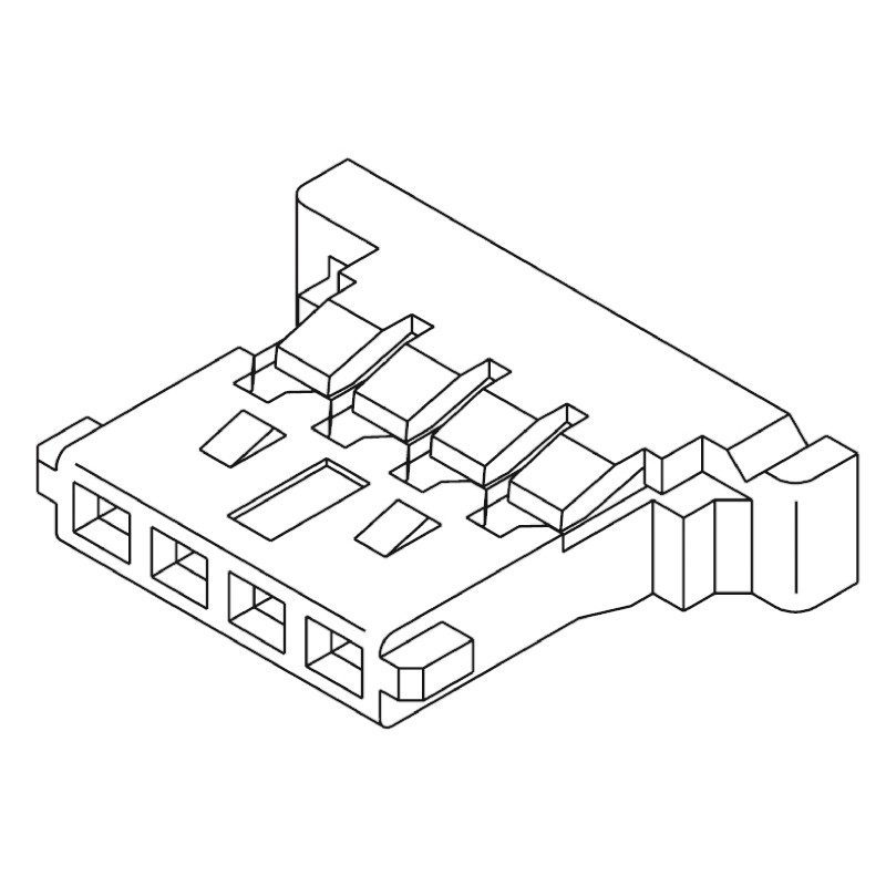 50 pcs - 51146-0200 Molex, PanelMate Female Connector Housing, 1.25mm Pitch, 2 Way, 1 Row