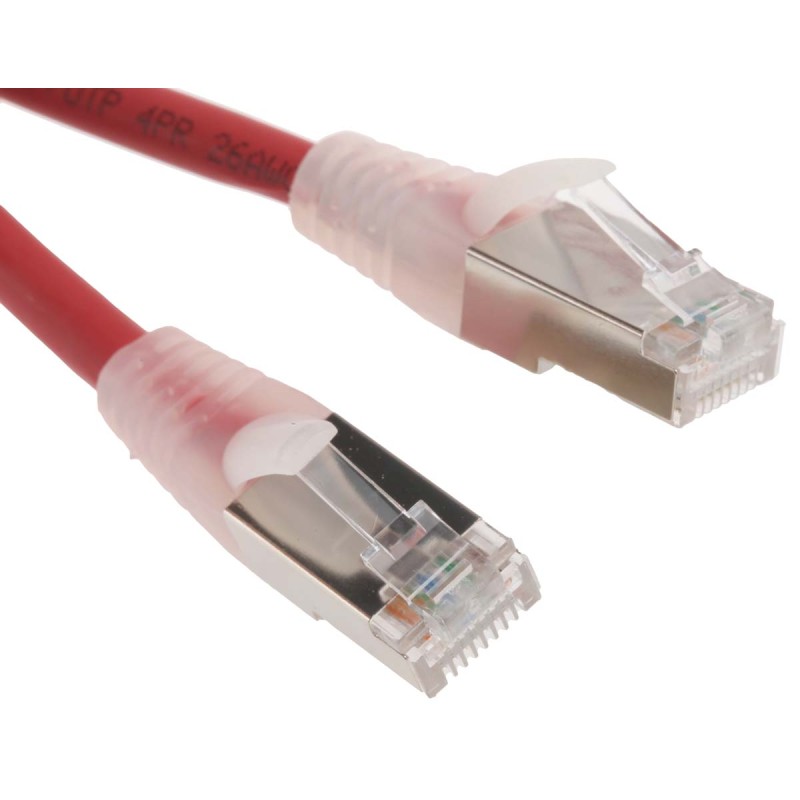 1 pcs - RS PRO Cat6 Male RJ45 to Male RJ45 Ethernet Cable, F/UTP, Red LSZH Sheath, 2m