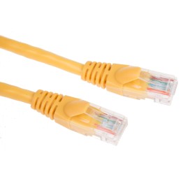 1 pcs - RS PRO Cat5e Male RJ45 to Male RJ45 Ethernet Cable, U/UTP, Yellow PVC Sheath, 5m
