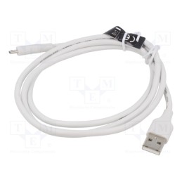10 pcs : CTIWF - Cable, USB 2.0, USB A plug,USB B micro plug, nickel plated, 1m