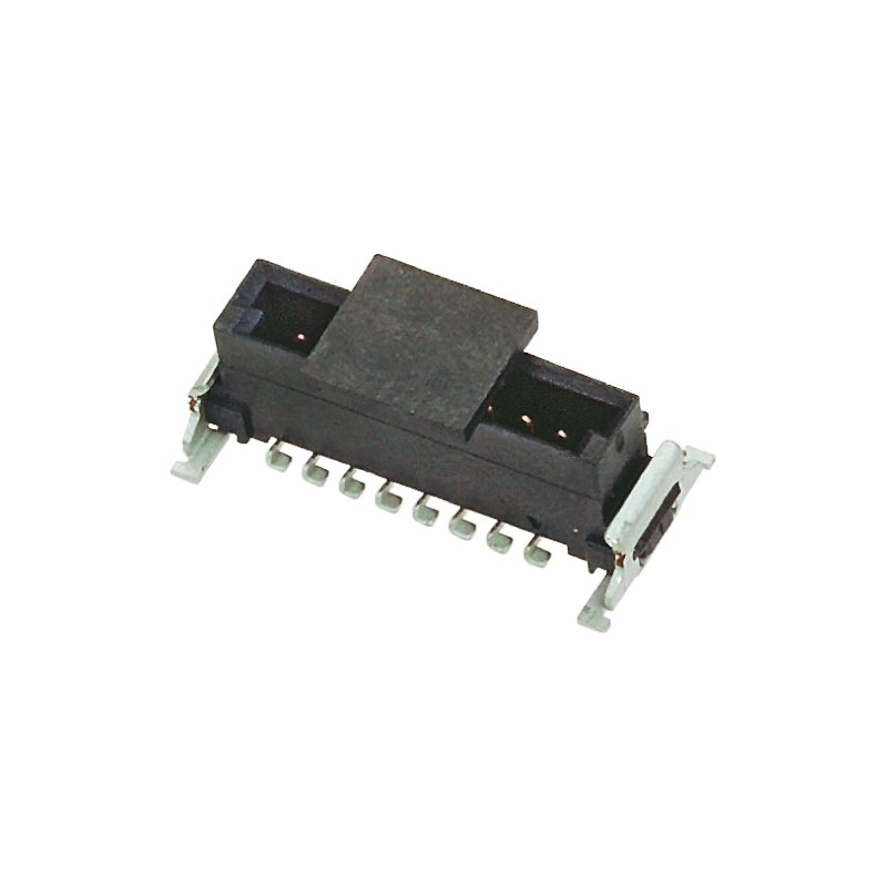 5 pcs - ERNI MiniBridge Series Straight Surface Mount PCB Header, 6 Contact(s), 1.27mm Pitch, 1 Row(s), Shrouded