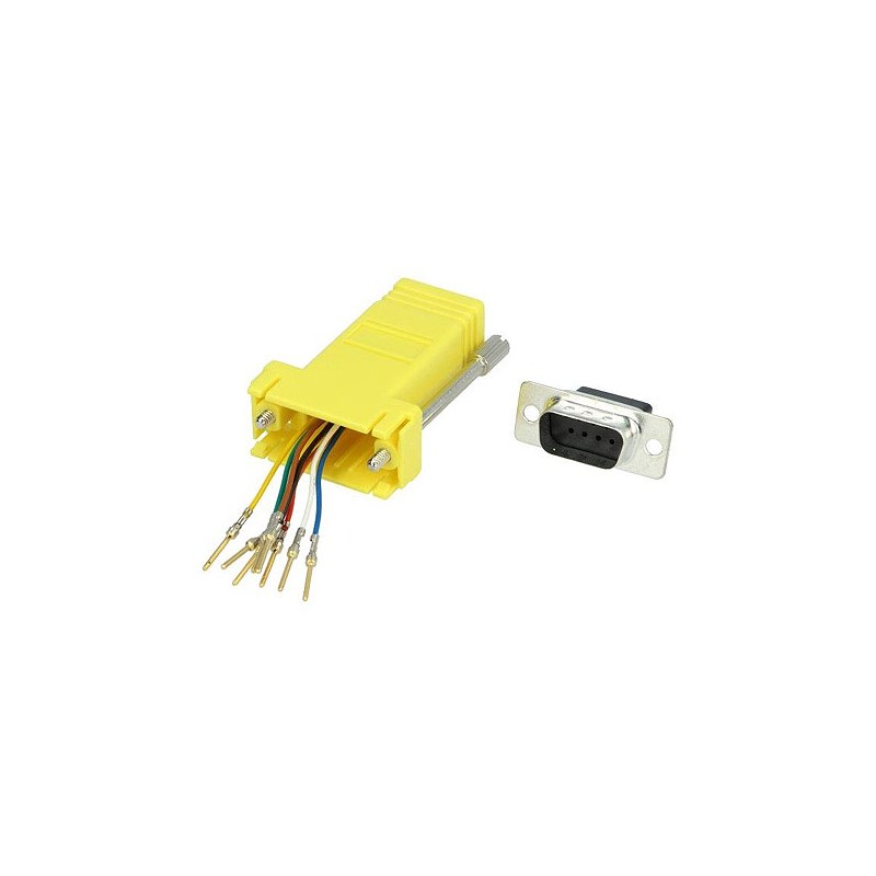 1 pcs - MH Connectors D-sub Adapter Male 9 Way D-Sub to Female RJ45