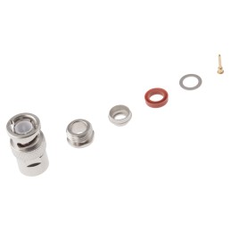 1 pcs - Radiall, Plug Cable Mount BNC Connector, 75Ω, Clamp Termination, Straight Body