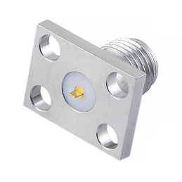 1 pcs - RS PRO Female, Male Flange Mount SMA Connector, 50Ω, Solder Termination, Straight Body