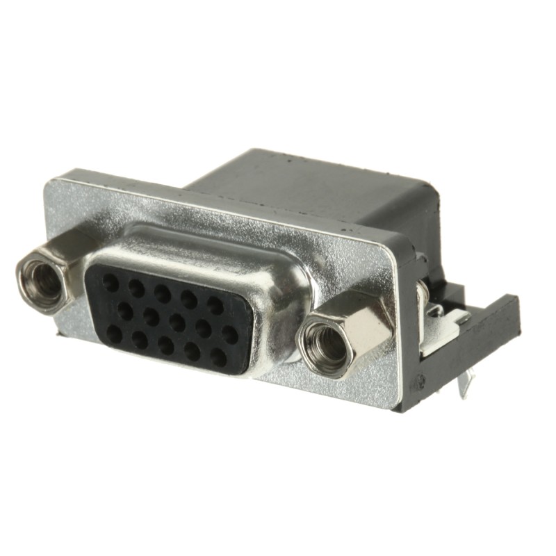 1 pcs - ASSMANN WSW A-HDF 15 Way Right Angle Through Hole D-sub Connector Socket, 1.98mm Pitch