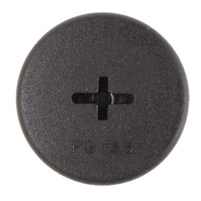 50 pcs - HPP13 BK080 Alpha Wire Blanking Plug, PG13.5, Plastic, 25mm Diameter, Threaded