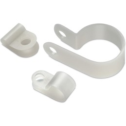 100 pcs - 500913500 Wurth Elektronik Natural Nylon Cable Clip, 6.2mm Max. Bundle