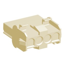5 pcs - TE Connectivity, Universal MATE-N-LOK Female Connector Housing, 6.35mm Pitch, 4 Way, 1 Row