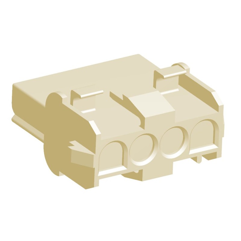 5 pcs - TE Connectivity, Universal MATE-N-LOK Female Connector Housing, 6.35mm Pitch, 4 Way, 1 Row