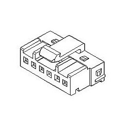 60 pcs - 512160200 Molex Male Connector Housing, 2mm Pitch, 2 Way, 1 Row