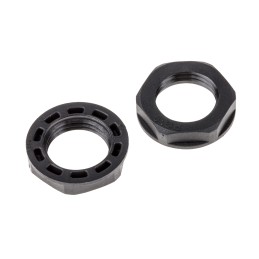 50 pcs - RS PRO Black Nylon 66 Cable Gland Locknut, PG9 Thread, IP68