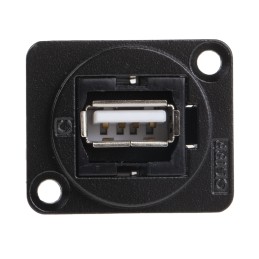 1 pcs - RS PRO Straight, Panel Mount, Socket Type A to A 2.0 USB Connector