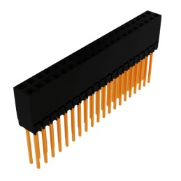 1 pcs - Samtec ESQ Series Straight Through Hole Mount PCB Socket, 40-Contact, 2-Row, 2.54mm Pitch, Solder Termination