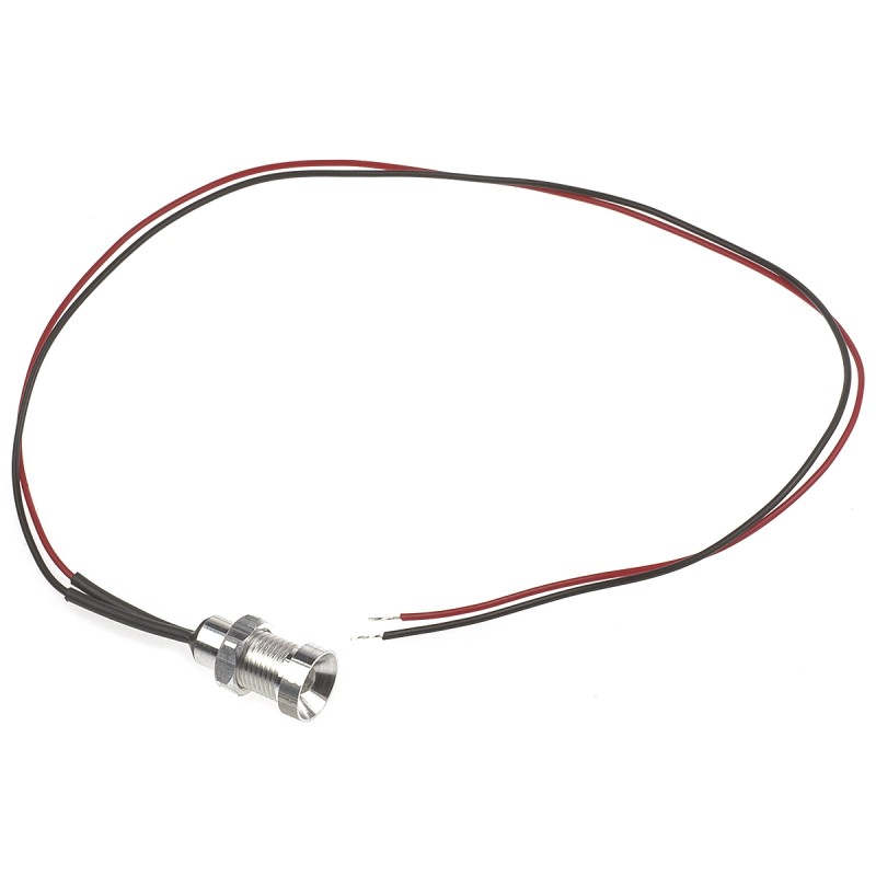 1 pcs - Oxley Red Panel Mount Indicator, 8mm Mounting Hole Size, Lead Wires Termination, IP68