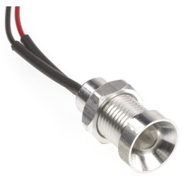 1 pcs - Oxley Red Panel Mount Indicator, 8mm Mounting Hole Size, Lead Wires Termination, IP68