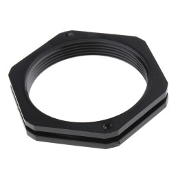 20 pcs - RS PRO Black PA 6 Cable Gland Locknut, M50 Thread