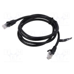 10 pcs : IBEBI - Patch cord, U/UTP, 6, stranded, CCA, PVC, black, 3m, 26AWG