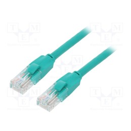 10 pcs : IBEGH - Patch cord, U/UTP, 6, CCA, PVC, green, 2m, RJ45 plug,both sides