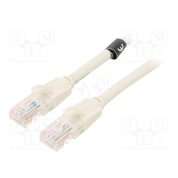 10 pcs : IBEHD - Patch cord, U/UTP, 6, CCA, PVC, grey, 0.5m, RJ45 plug,both sides