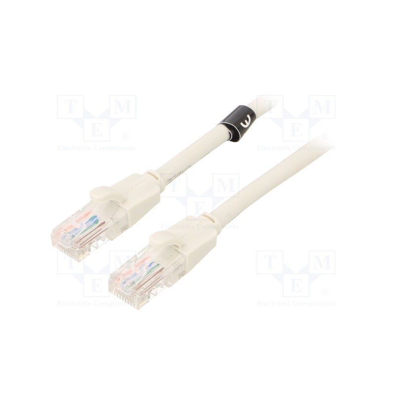 10 pcs : IBEHI - Patch cord, U/UTP, 6, CCA, PVC, grey, 3m, RJ45 plug,both sides