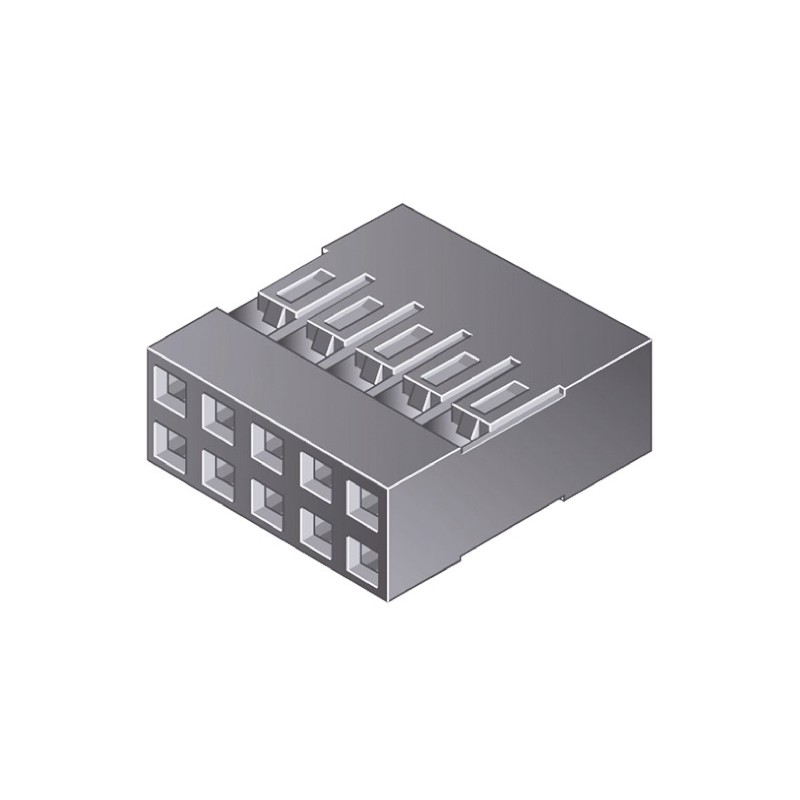 20 pcs - 65043-032ELF Amphenol ICC, Mini-PV Female Connector Housing, 2.54mm Pitch, 10 Way, 2 Row