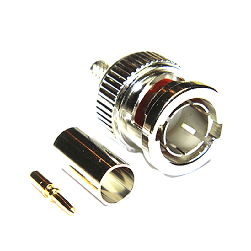 1 pcs - COAX Connectors, Plug Cable Mount BNC Connector, 75Ω, Crimp Termination, Straight Body