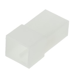 50 pcs - 180924-0 TE Connectivity, AMP FASTIN-FASTON 2 Way Nylon 66 Crimp Terminal Housing, Natural