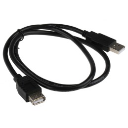 1 pcs - Roline USB 2.0 Cable, Male USB A to Female USB A USB Extension Cable, 800mm