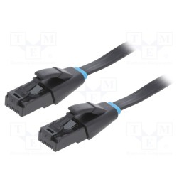 10 pcs : IBJBF - Patch cord, U/UTP, 6, stranded, OFC, PVC, black, 1m, 32AWG