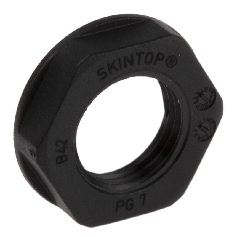 20 pcs - 53019200 Lapp Black Fibreglass PA Cable Gland Locknut, PG7 Thread, IP68