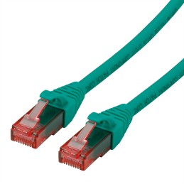 1 pcs - Roline Cat6a Straight Male RJ45 to Straight Male RJ45 Ethernet Cable, UTP, Green LSZH Sheath, 1.5m