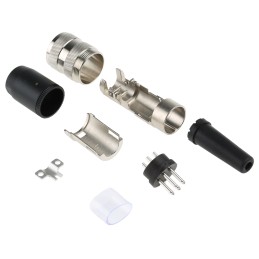 1 pcs - Amphenol, signalmate C091 7 Pole M16 Din Plug, 5.0A, 300 V IP40, Screw On, Cable Mount